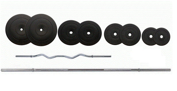 50KG "E" WEIGHTS & BARS PACKAGE