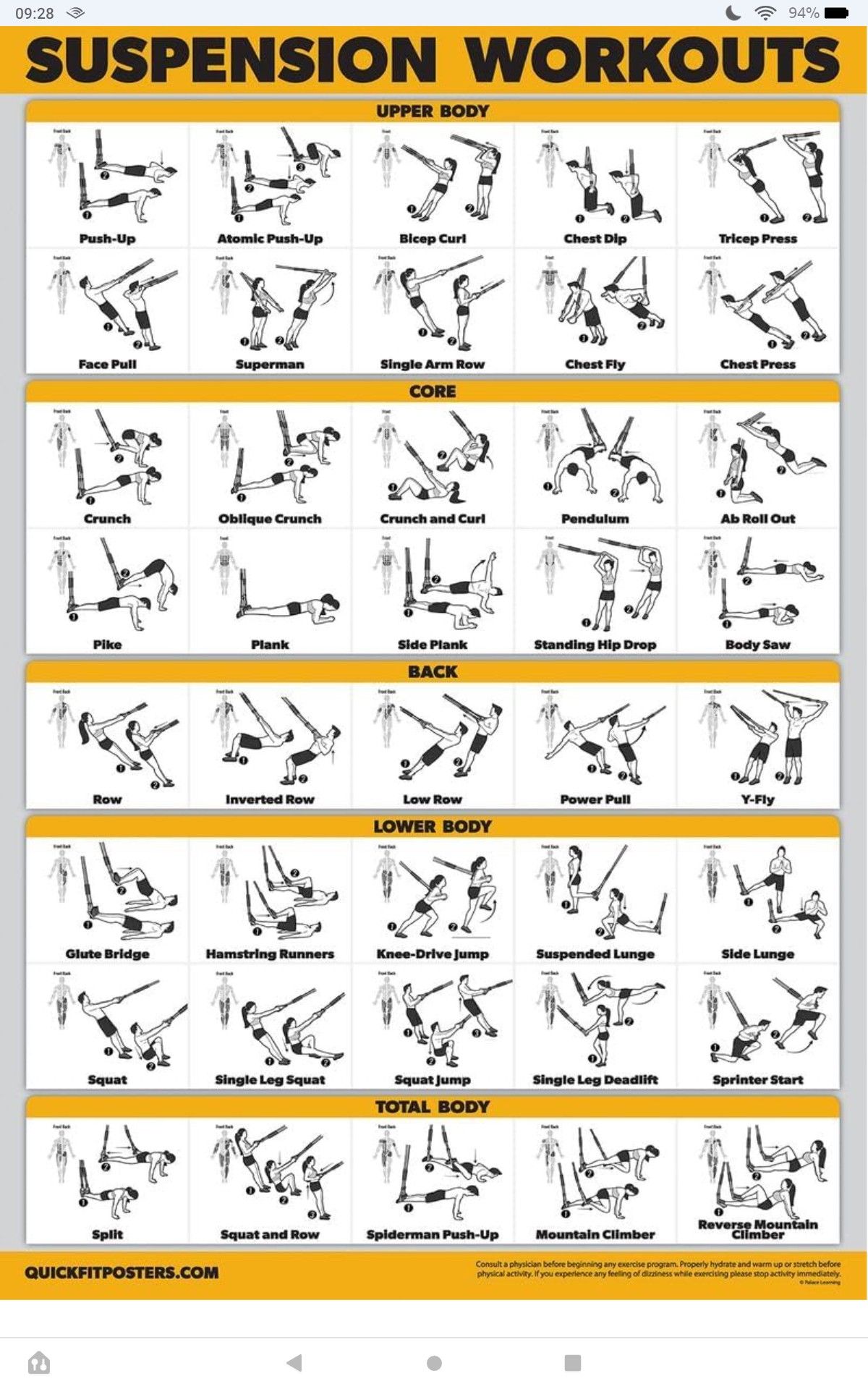 SUSPENSION WORKOUT POSTER - Southside Fitness