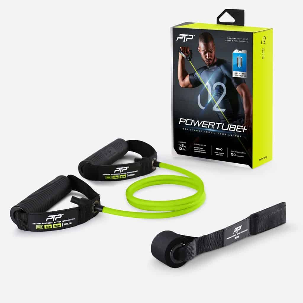 Fascia Elastica Fitness PTP - Set Con Power Tube, Tubo Resistenza E Ancoraggio Da Porta