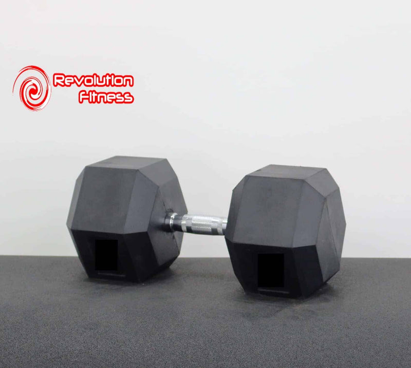 70KG RUBBER HEX DUMBELL