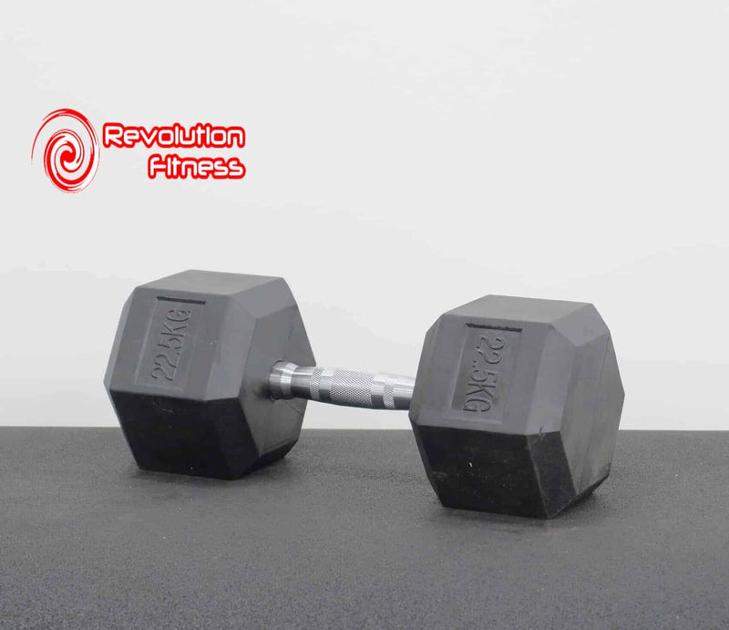 22.5KG RUBBER HEX DUMBELL