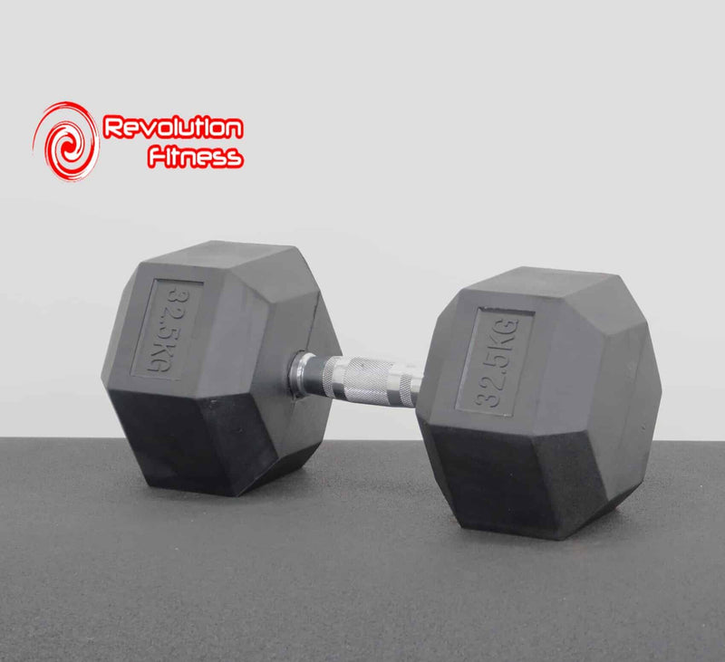 32.5KG RUBBER HEX DUMBELL