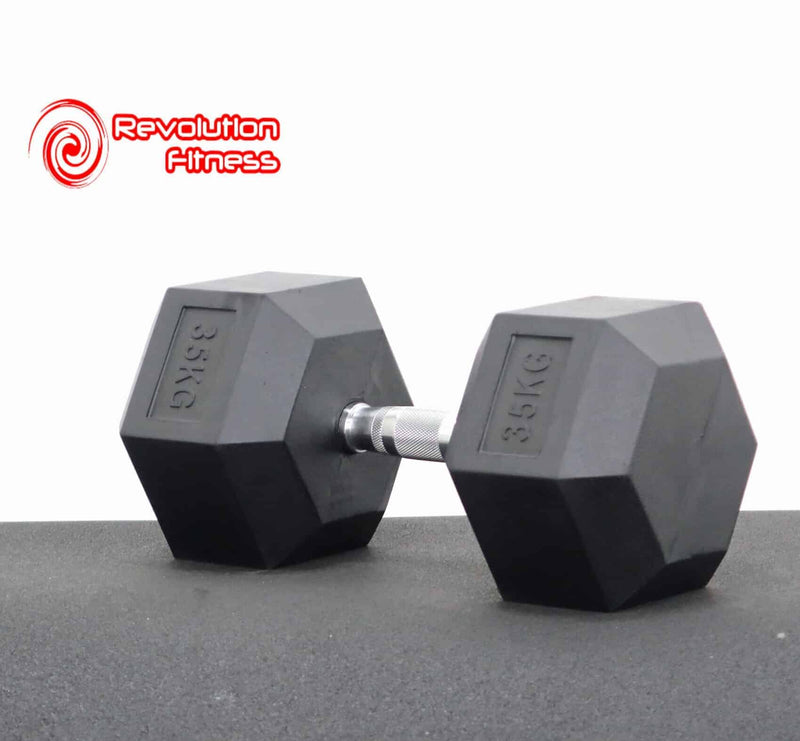 35KG RUBBER HEX DUMBELL