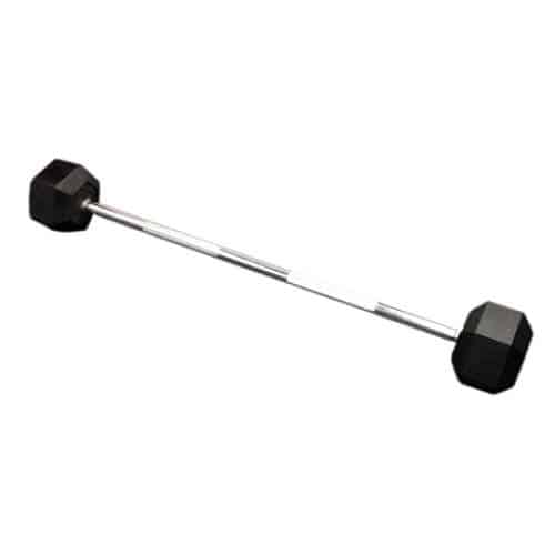 22.5KG RUBBER HEX FIXED BARBELL