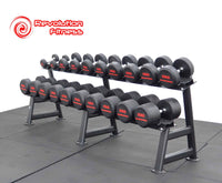 5KG-50KG ROUND RUBBER DUMBELL SET