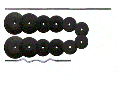 95KG "E" WEIGHTS & BAR PACKAGE