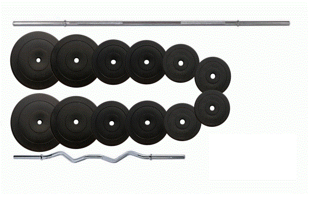 95KG "E" WEIGHTS & BAR PACKAGE
