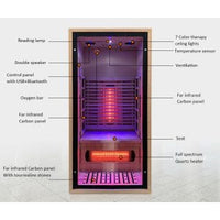 FULL SPECTRUM INFRARED 1 PERSON PIONEER SERIES SAUNA