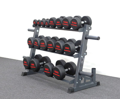 2.5-30KG ROUND RUBBER DUMBELL PACKAGE