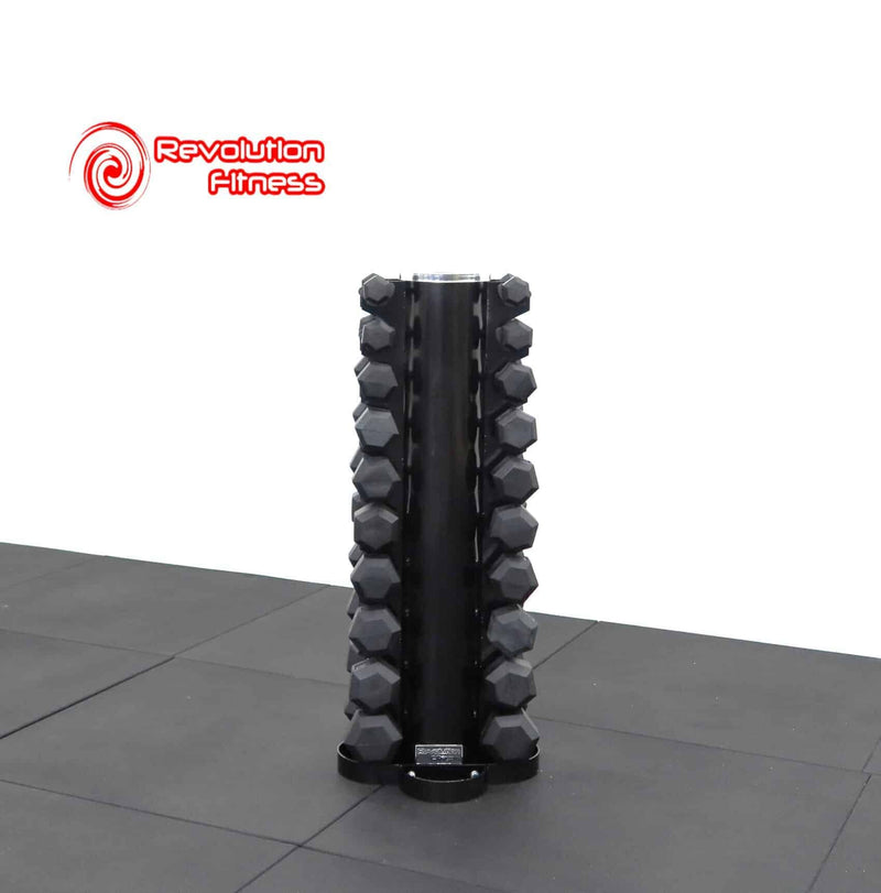 Dell Xe Rack 1-10KG RUBBER HEX & DELUXE RACK SET - Southside Fitness