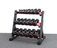 1-10KG RUBBER HEX SET WITH MS400 RACK