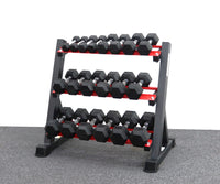 1-10KG RUBBER HEX SET WITH MS400 RACK
