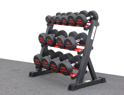 5-20KG ROUND RUBBER DUMBELL PACKAGE