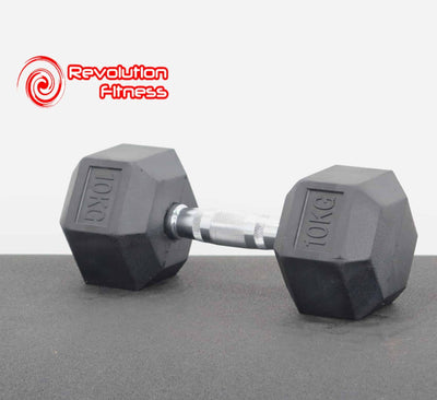 10KG RUBBER HEX DUMBELL