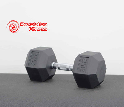 20KG RUBBER HEX DUMBELL