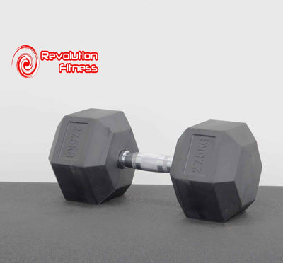 27.5KG RUBBER HEX DUMBELL