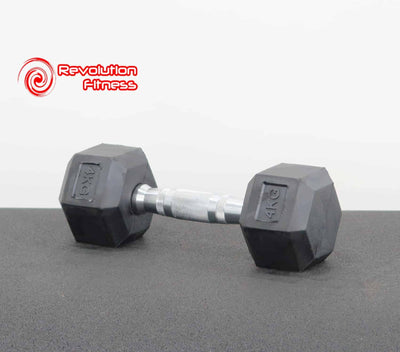 4KG RUBBER HEX DUMBELL