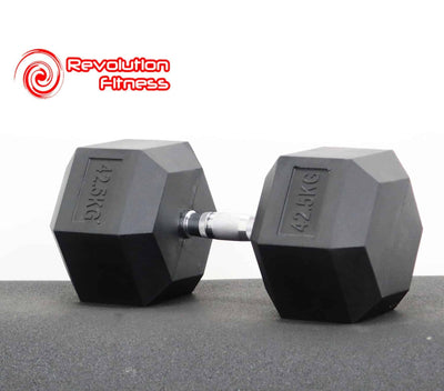 42.5KG RUBBER HEX DUMBELL