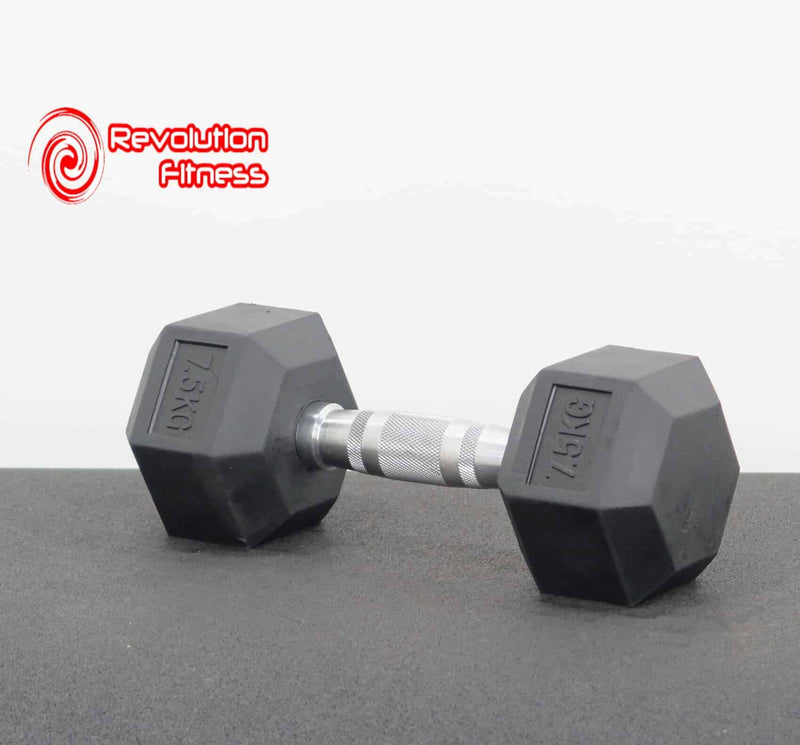 7.5KG RUBBER HEX DUMBELL