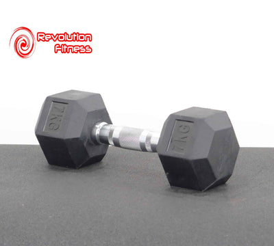 7KG RUBBER HEX DUMBELL
