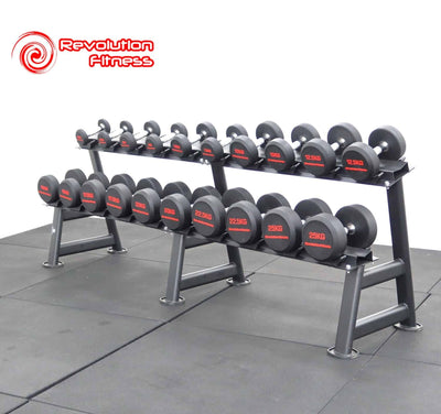 2.5KG-25KG ROUND RUBBER DUMBELL SET