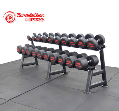 5KG-50KG ROUND RUBBER DUMBELL SET