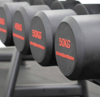 5KG-50KG ROUND RUBBER DUMBELL SET