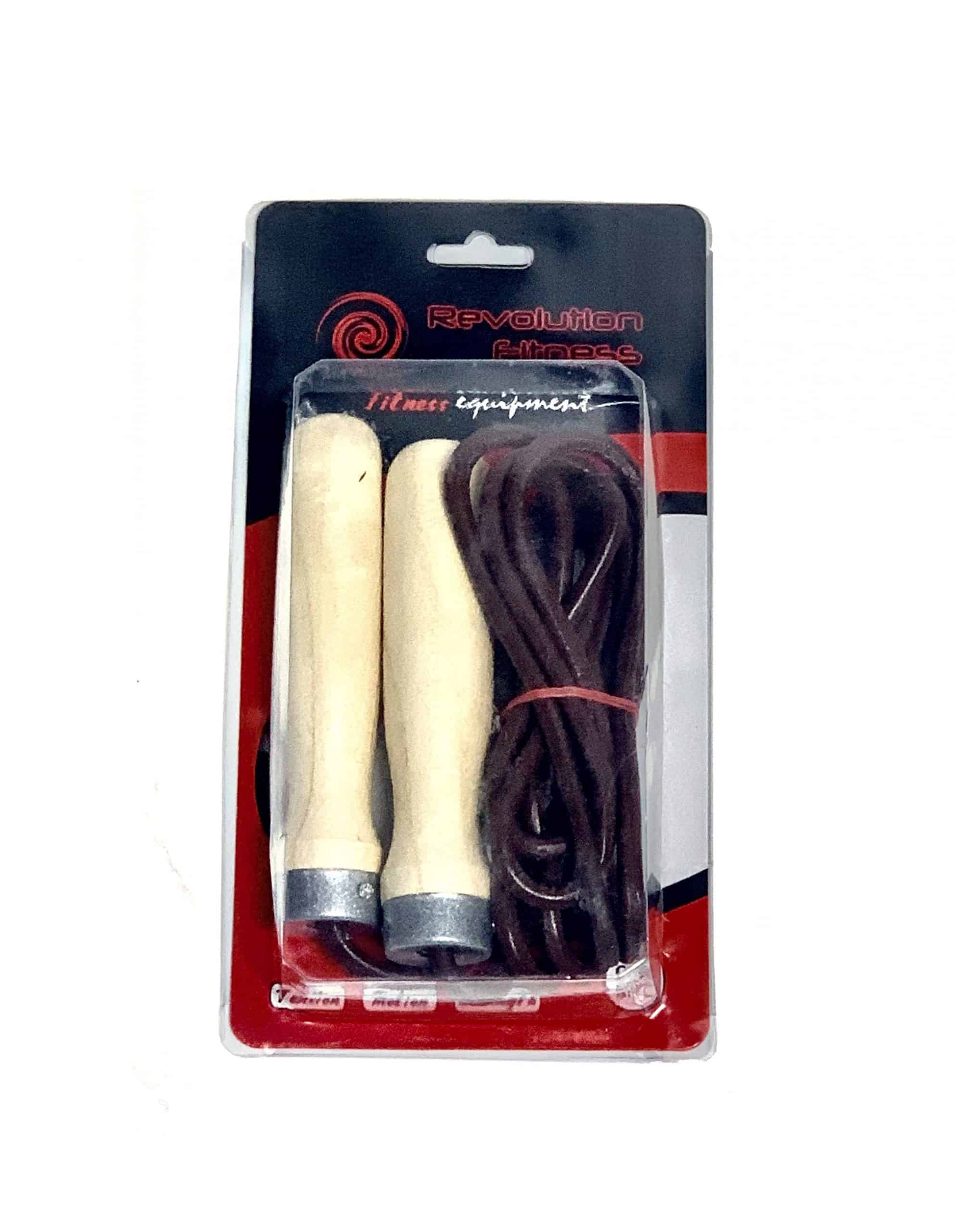 PRO Leather Jump Rope Wooden Handles